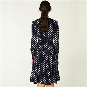 L.K. Bennett Mathilde Polka Dot Silk Tea Dress